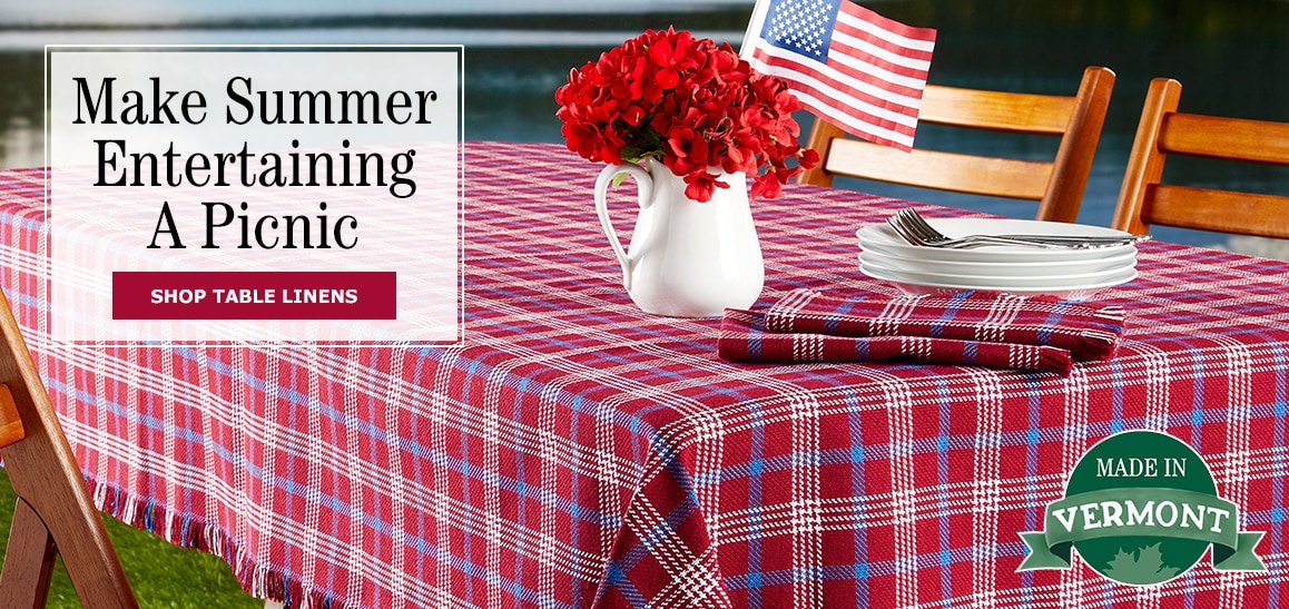Make Summer Entertaining a Picnic. Shop Table Linens