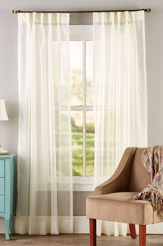 Classic Sheers 96 Inch and 144 Inch Pinch Pleat Curtains