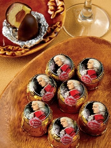 Mozart Kugel Chocolate and Almond and Pistachio Marzipan Delights