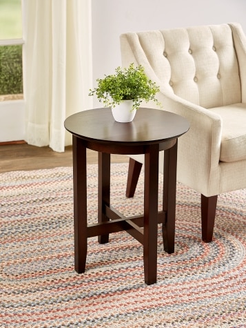 Classic Round Solid Wood End Table