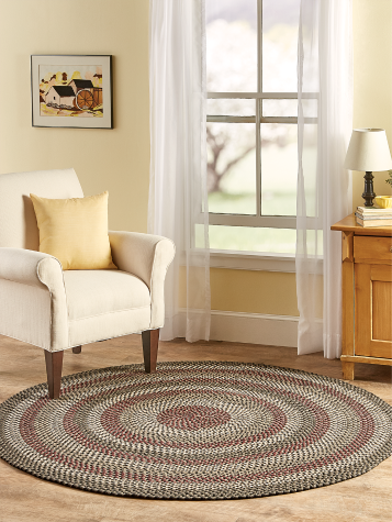 Blue Mt. Mansfield Multi-Color Braided Round Rug