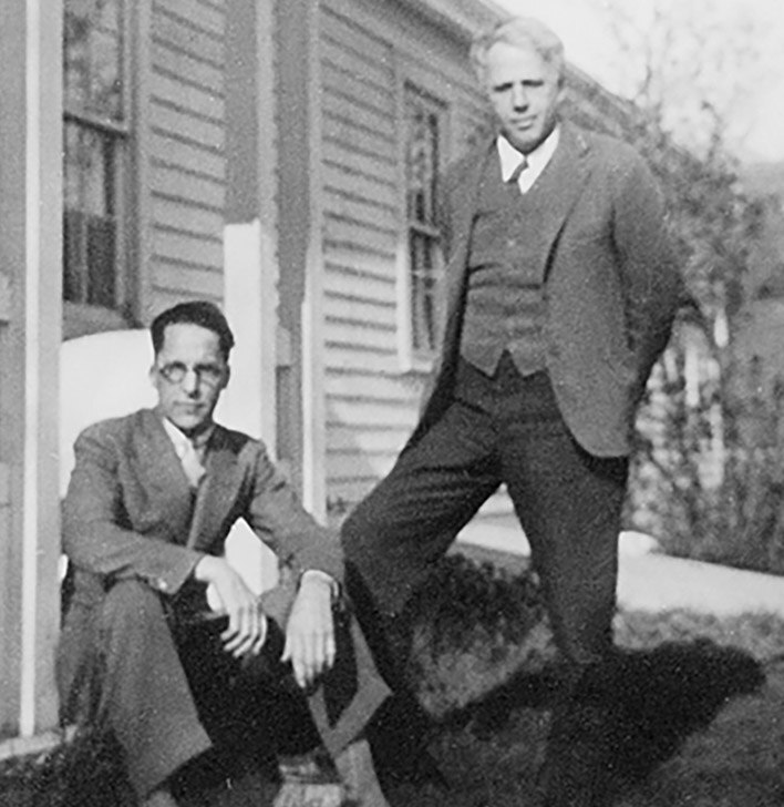 Vrest Orton with friend Robert Frost.
