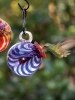 Hand-Blown Glass Hummingbird Feeder
