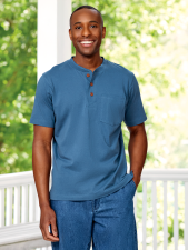 Mens Pique-Knit Short Sleeve Polo Shirt