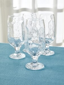 Seaside Bubble 16 oz. Drinking Glass Set of 4 by Twine – Uptown Spirits