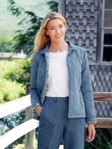 Women's Packable Puffer Jacket - Blue - XL - The Vermont Country Store