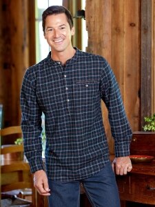 Orton Brothers Men's Ultrasoft Long-Sleeve Mockneck Shirt