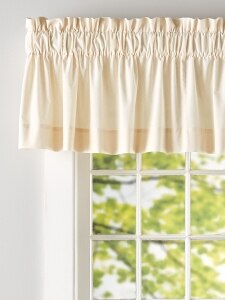 Semi-Sheer Cotton Muslin Rod Pocket Window Valance