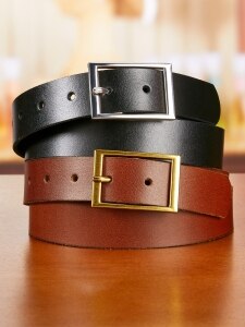 小物 Leather Belt(RECTANGLE BUCKLES) Add This Women's Stylish Women's Leather Belt to Your Wardrobe