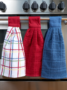 Stick This: Add a Hanging Loop to a Kitchen Towel