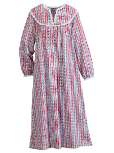 Lanz Classic Plaid Flannel Nightgown