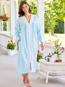 Ladies snap front robes on sale