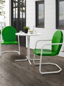 Enjoy a Meal Outside with This Vintage Look Outdoor Bistro Set