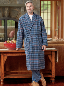 Orton Family Portuguese Flannel Robe | Plaid Flannel Bathrobe