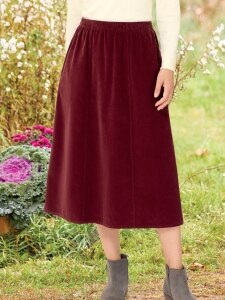 【BAON】Nedoni Corduroy Pintuck Long Skirt Cotton:On Women's Cord Maxi Skirt Long Corduroy Size US 4