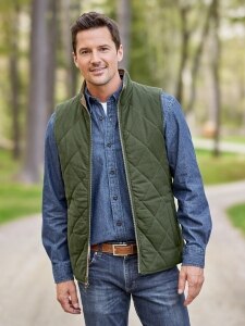 Quilted Diamond Vest - Cotton Flannel Reversible Vest