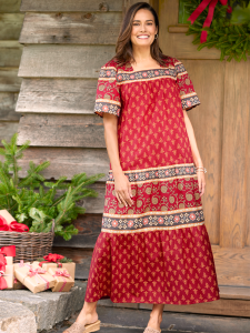 Ankle Length Cotton Muumuu With Pockets