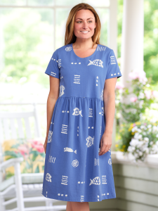 M.MAC Clothing Rock Fish Print Dresses and Tops
