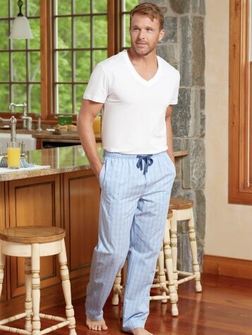 Men's True Blue Cotton Pajama Pants