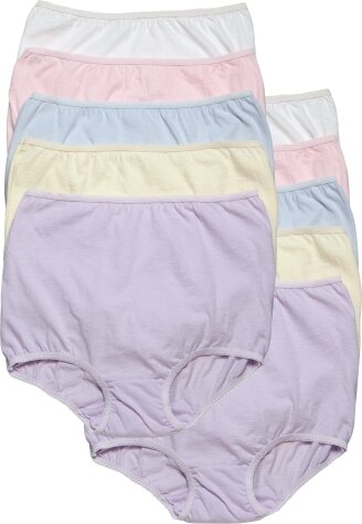 Women's Pastel All-Day Comfort Briefs, 10 Pairs