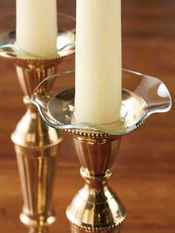  Vesici Wedding Glass Candle Bobeches Candle Drip
