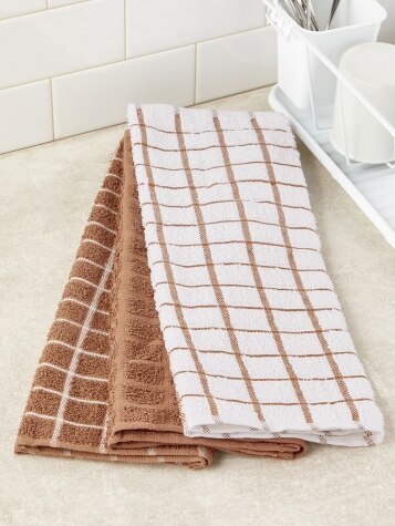 ATEN Homeware Pure Cotton Terry Towels Set - Stylish Pack of 3