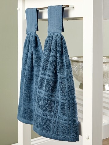 6pcs Hanging Kitchen Towels Hanging Hand Towels Ultra Absorbent Hand Towel  with Hanging Loop