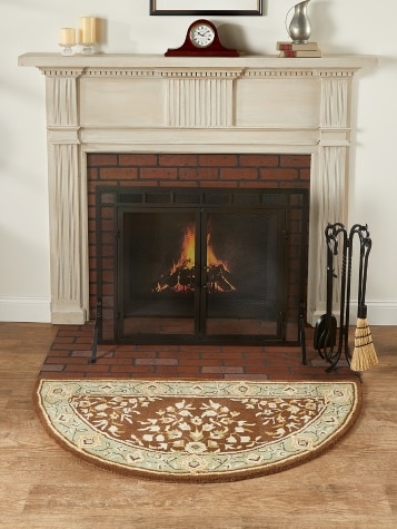 Semicircular Fireplace Fireproof Mat Used for Wooden Fireplaces
