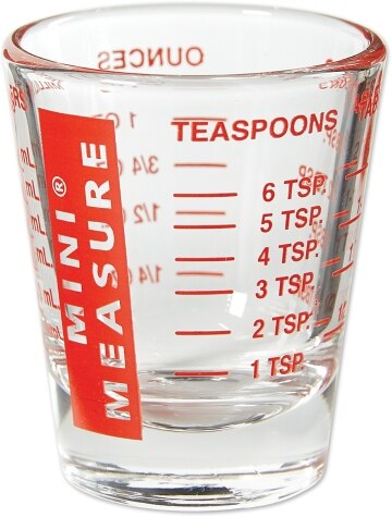 VTG Mini Measure Multi-Purpose Measuring Cup Shot Glass Red TSP