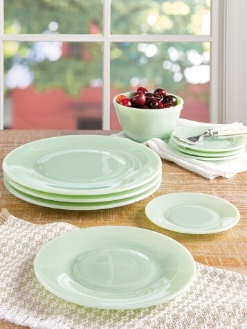 Mosser Depression Glass Salad and Dinner Plates