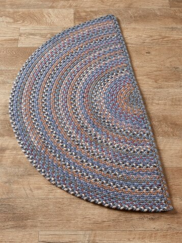 Northshire Multicolor Braided Wool Half-Round Rug