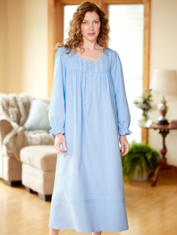 Ella Simone Enchanted Evenings Flannel Nightgown