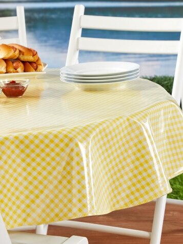 Heavy-Duty Print Oilcloth Tablecloth