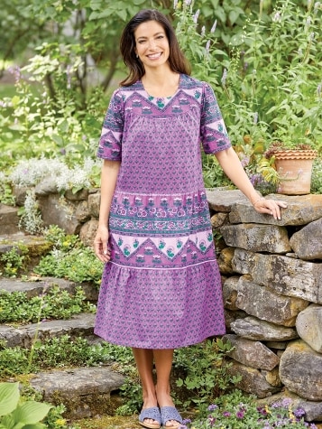 Mid-Calf Cotton Muumuu for Women