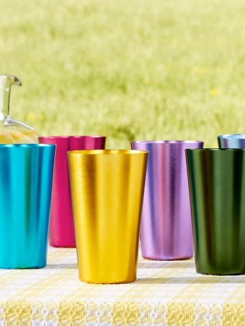 Set of 12 Anodized Aluminum Tumblers