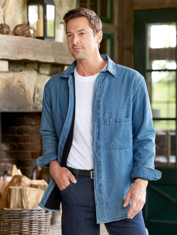 Orton Brothers Fleece-Lined Denim Shirt