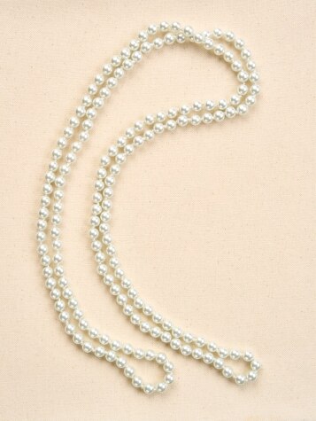 Long Faux Pearl Necklace