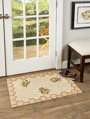 Sweet Honeybees Indoor/Outdoor Rug and Doormat