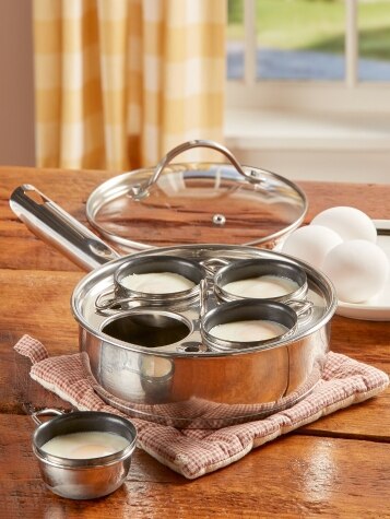 Stainless Steel Egg Poacher Pan, In 2 Sizes