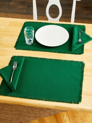 Mountain Weavers Hartland Solid Color Cotton Placemat, Set of 2
