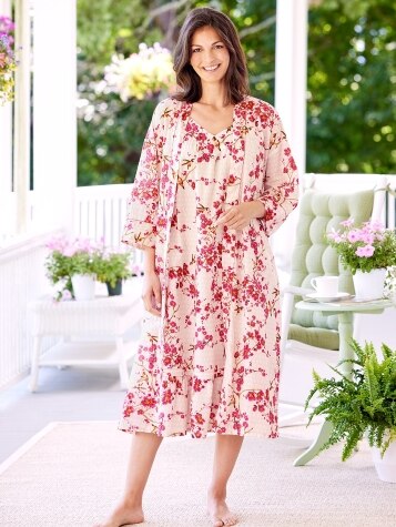 Ella Simone Hummingbird Cotton Lawn Wrap Robe