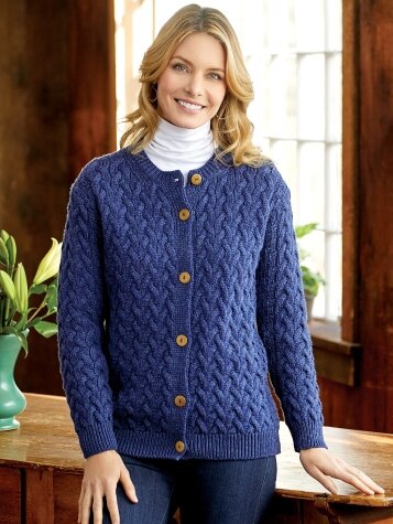 Women's Irish Supersoft Wool Cardigan