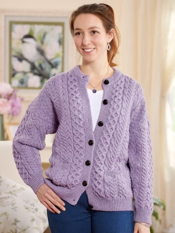 Women's Irish Wool Timeless Cardigan