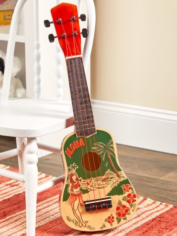 Hawaiian Wooden Ukulele Music Set