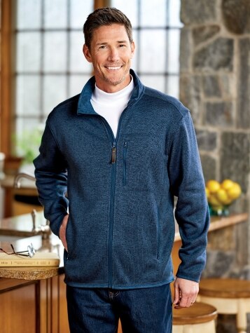 Mens Lightweight Sweater Fleece Outdoor Jacket
