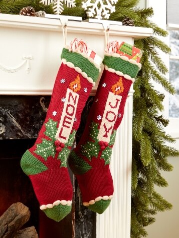 Knitted shop christmas stocking