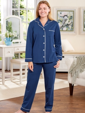 Knit pajamas womens hotsell