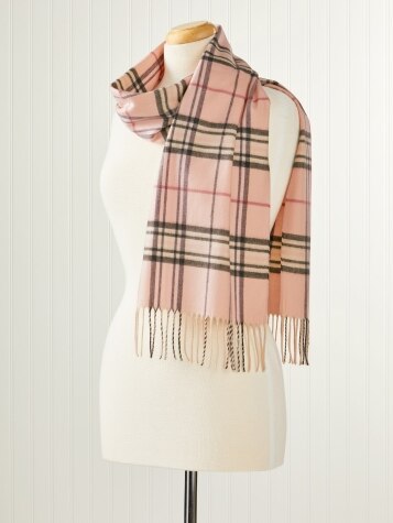 Burberry pink plaid online scarf