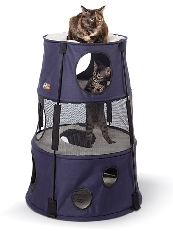 Four-Level Denim Kitty Tower