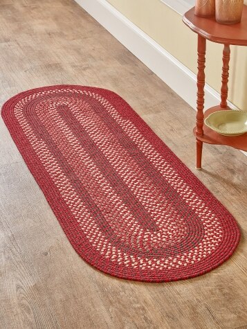 Stain Resistant Multi-Color Braided Floor Runner